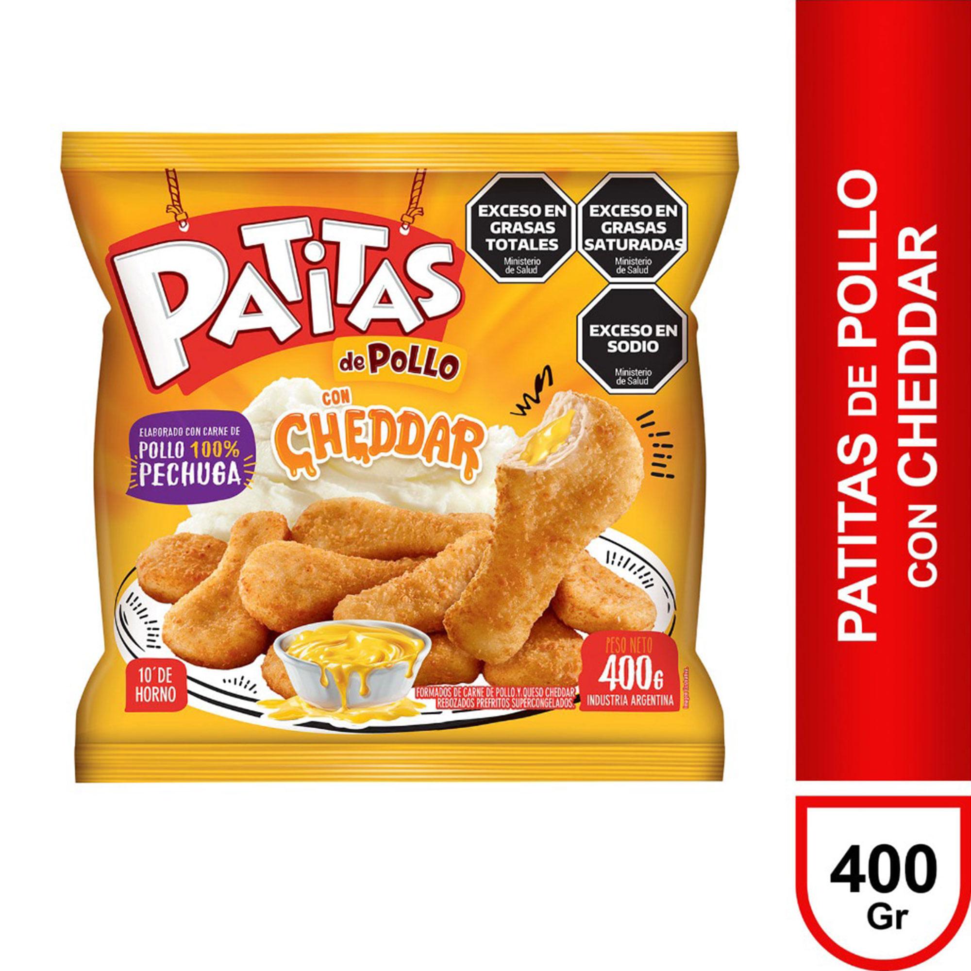 PATITAS DE POLLO CON CHEEDAR GRANJA DEL SOL x 400g