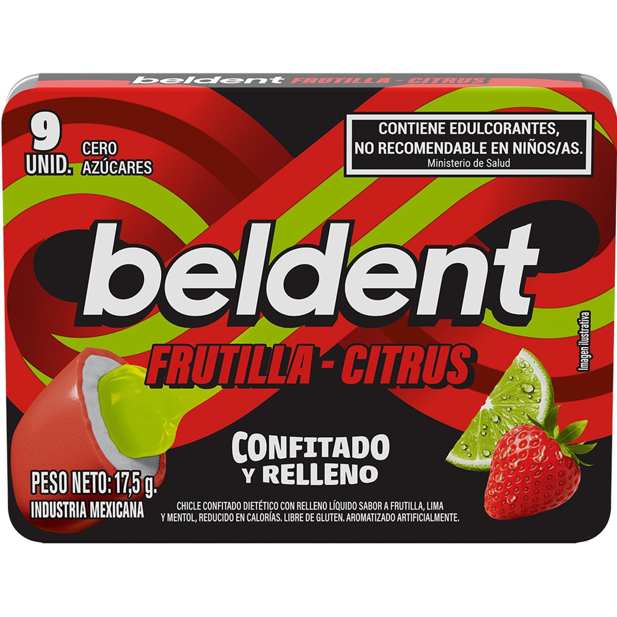 CHICLE COFIT/RELLENO FRUTILLA-CITRUS BELDENT X 17.5gr