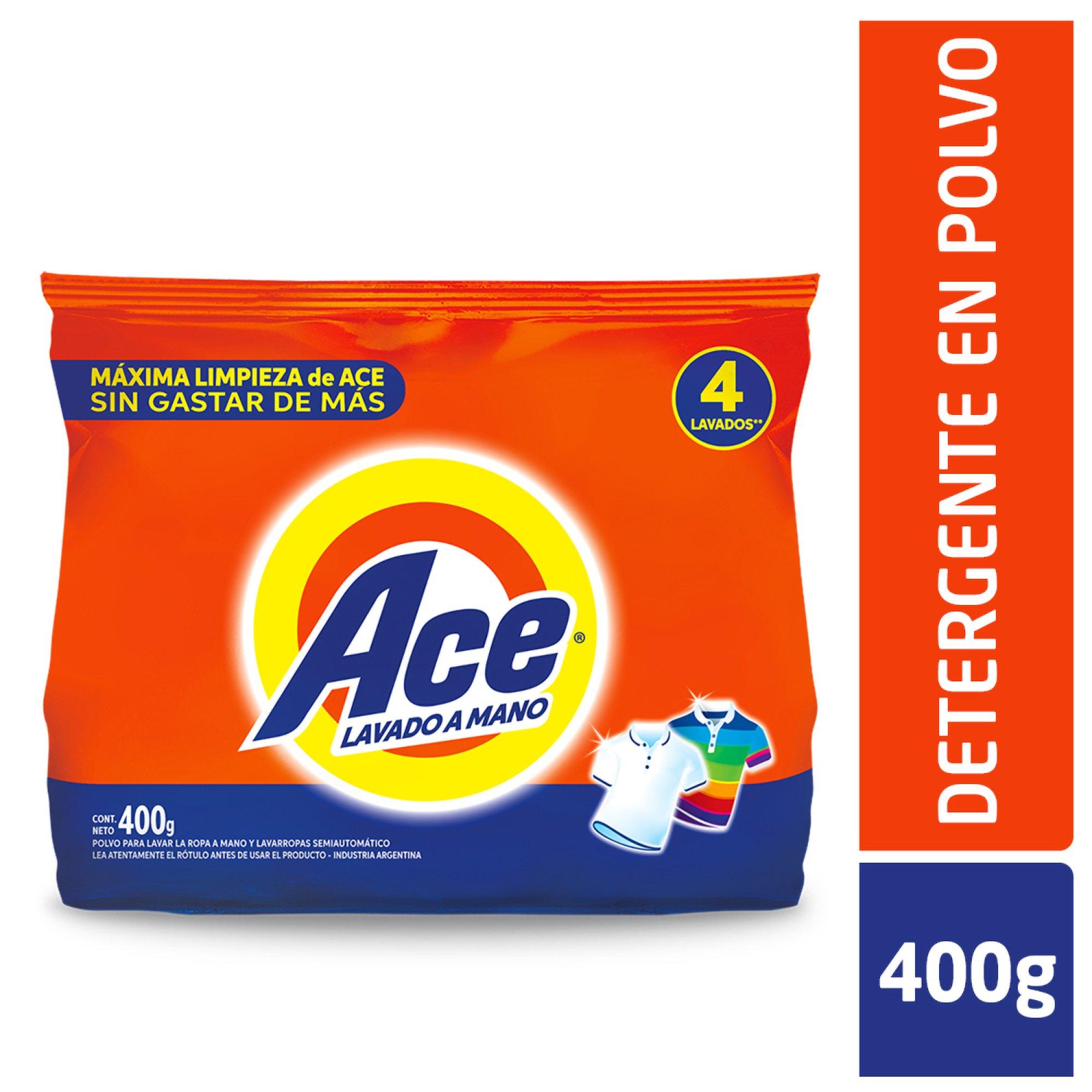 JABON EN POLVO ACE LAVADO A MANO X400GRS