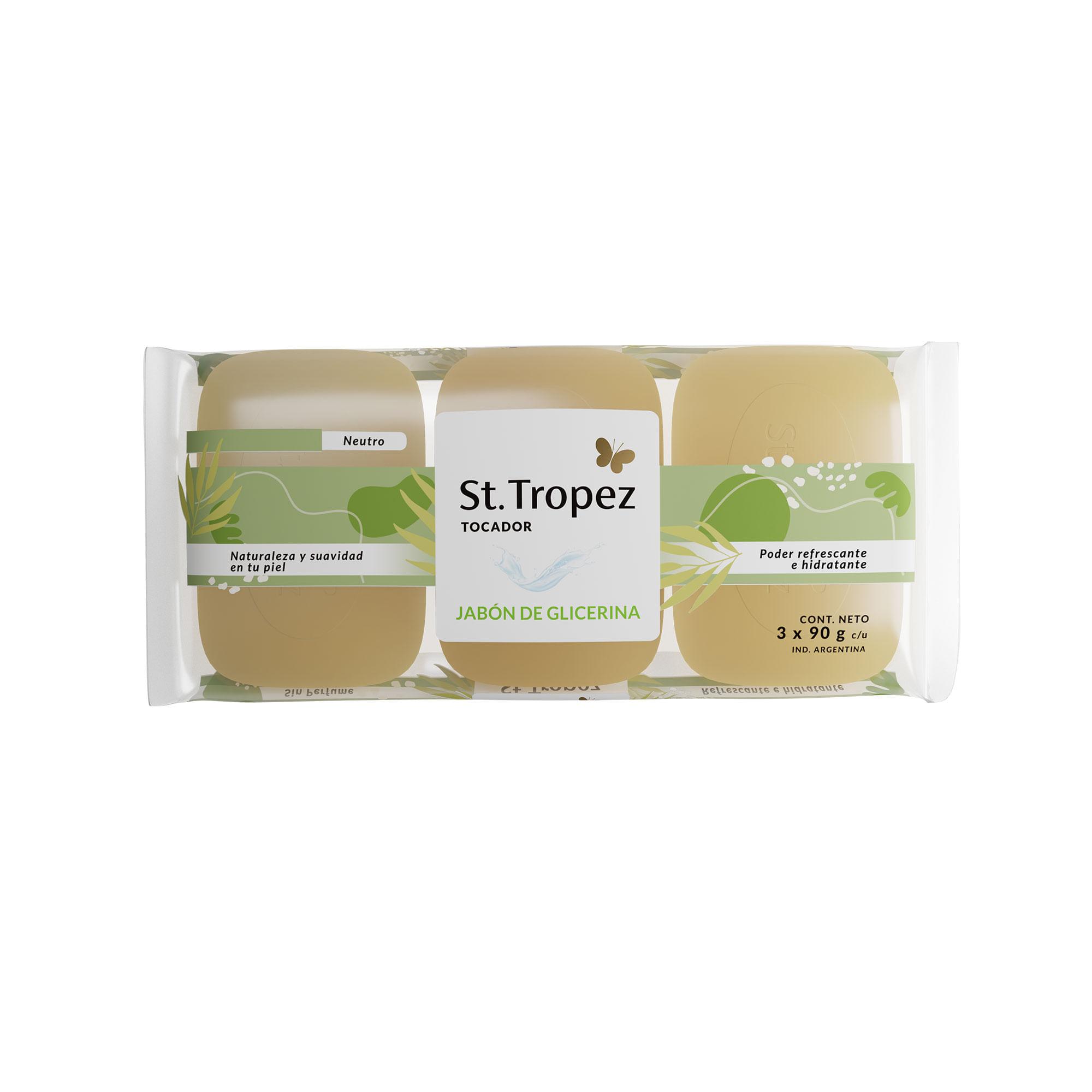 JABON GLICERINA NEUTRO ST TROPEZ 3X90G