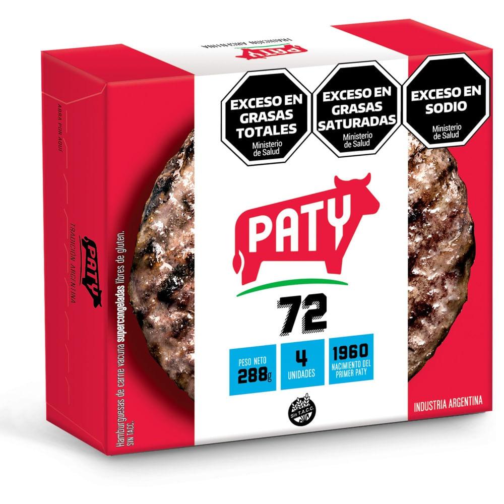 HAMBURGUESA CLASICA PATY 72 x 4u