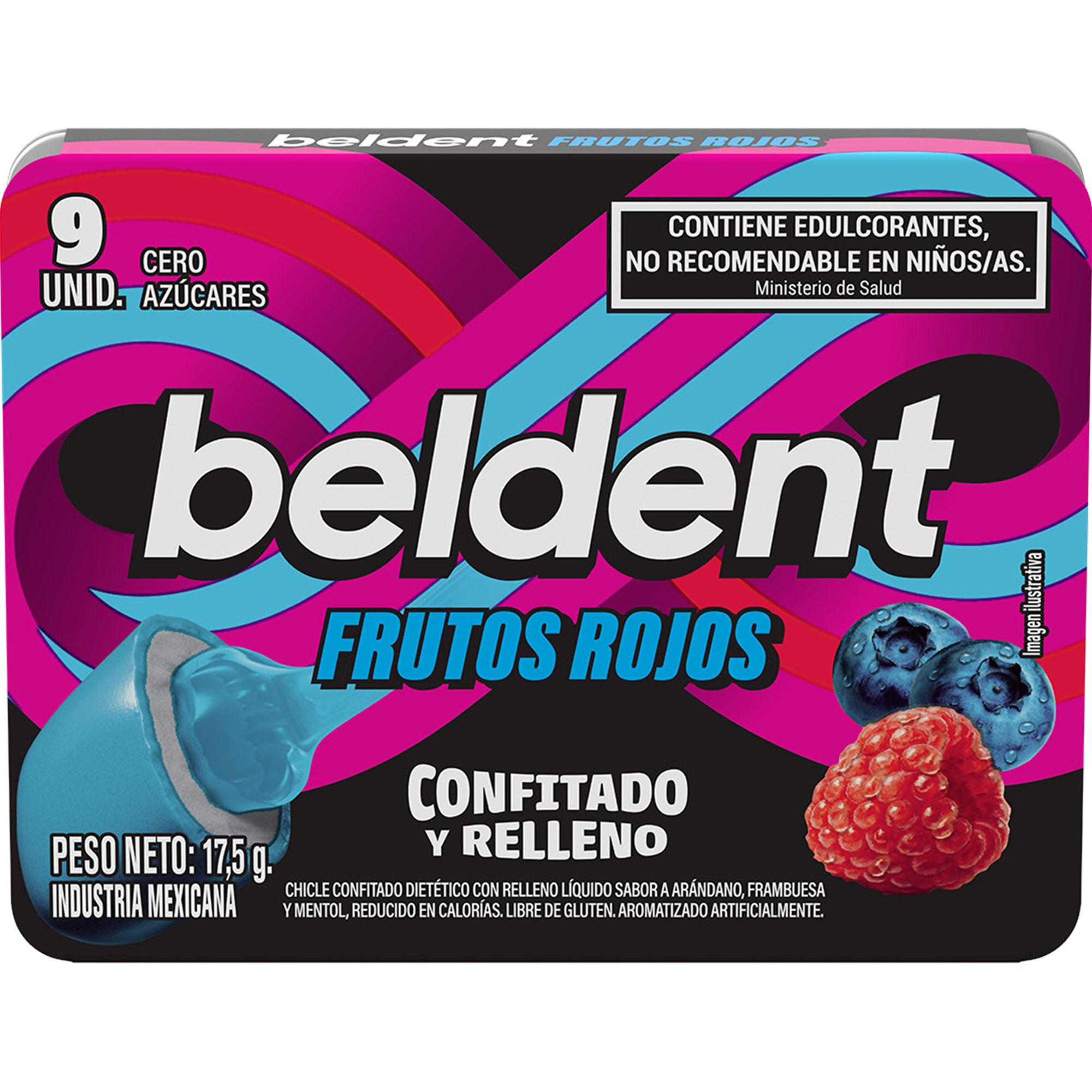 CHICLE CONFITADO FRUTOS ROJOS BELDENT 9u 17.5g