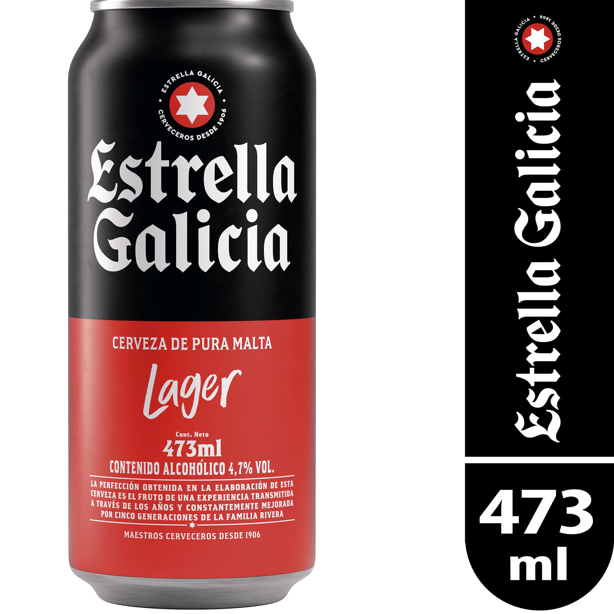 CERVEZA LAGER ESTRELLA GALICIA 473ml