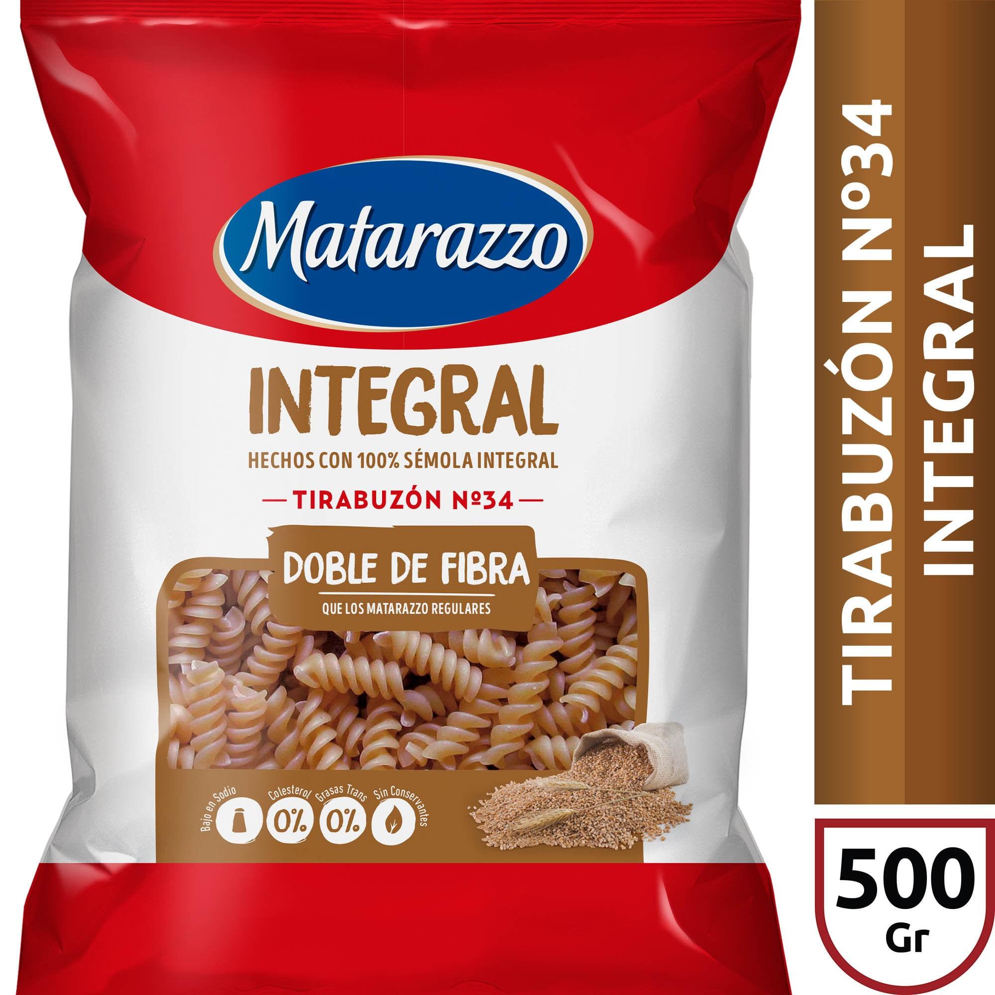 FIDEOS INTEGRAL TIRABUZON N34 MATARAZZO x 500g