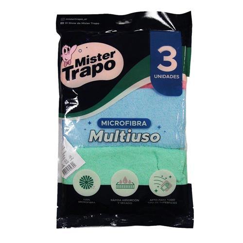 PAÑO MICROFIBRA MULTIUSO TECNO MISTER TRAPO 38x40cm