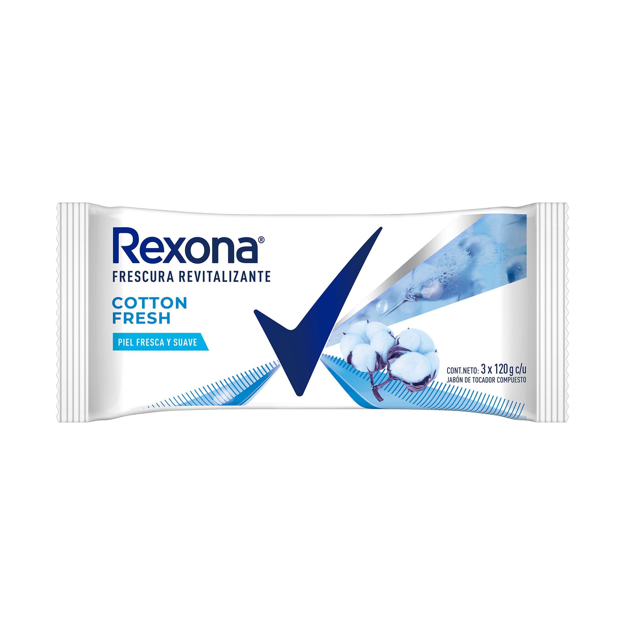 JABON COTTON FRESH REXONA 3x120g