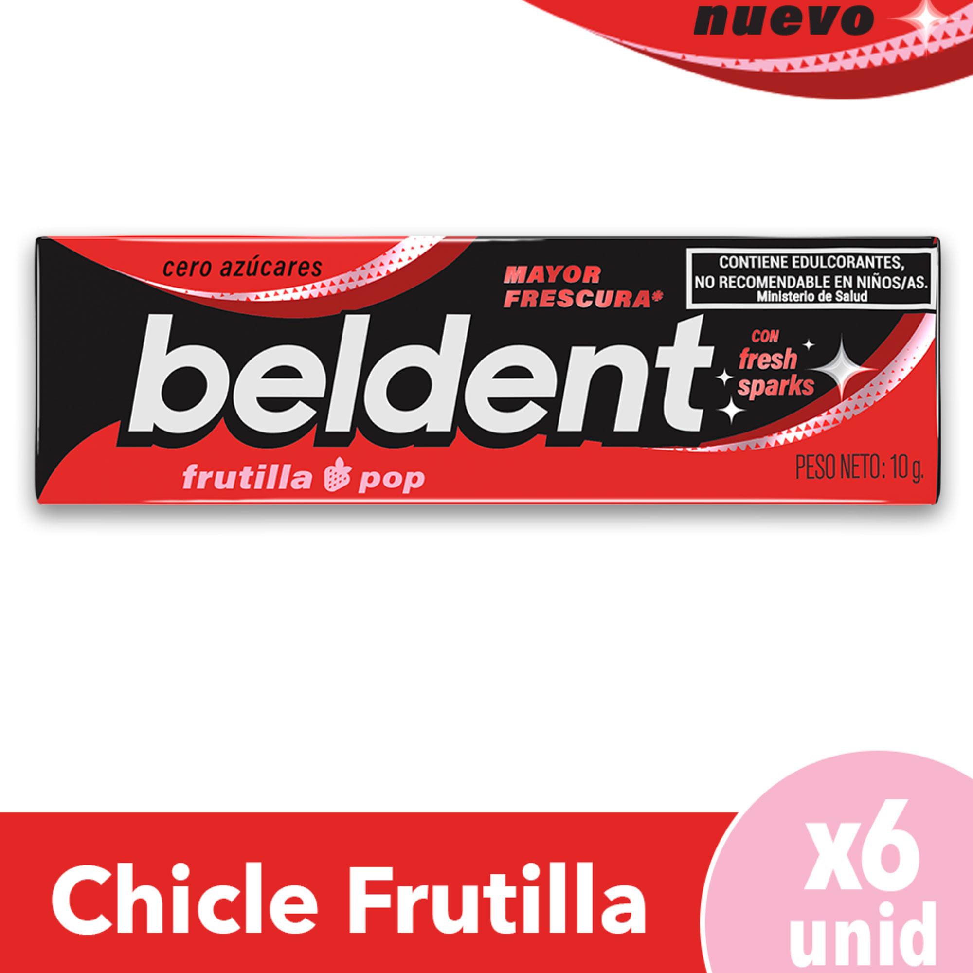 CHICLE BELDENT FRUTILLA x 10g