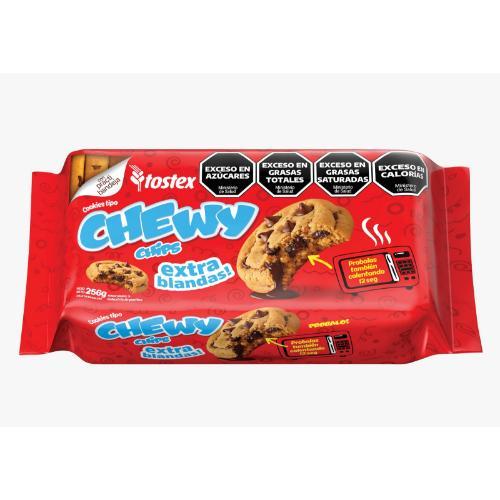 GALLETITAS CHEWY C/CHIPS CHOCOLATE TOSTEX x 160gr