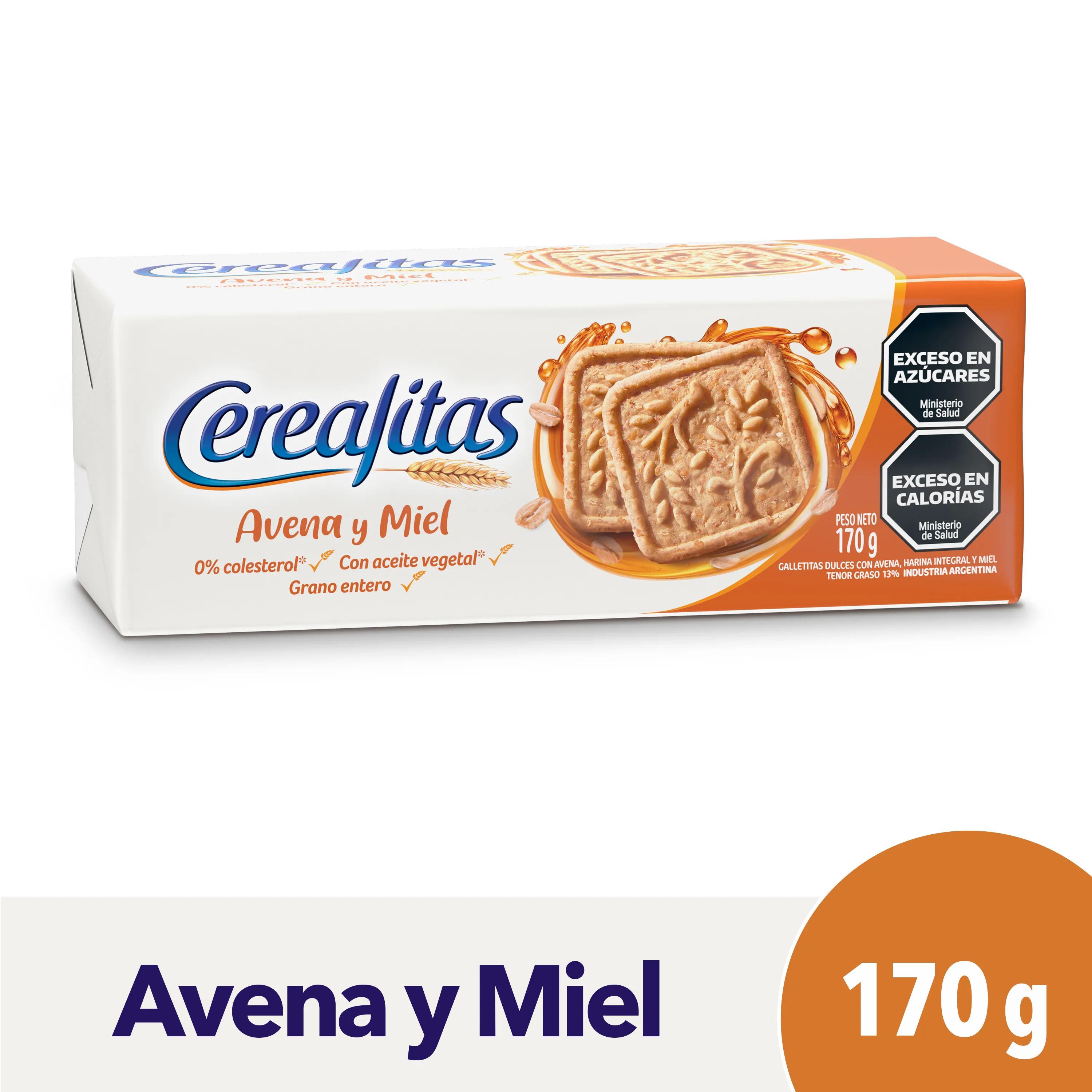GALLETITAS CEREALITAS AVENA Y MIEL x 170g