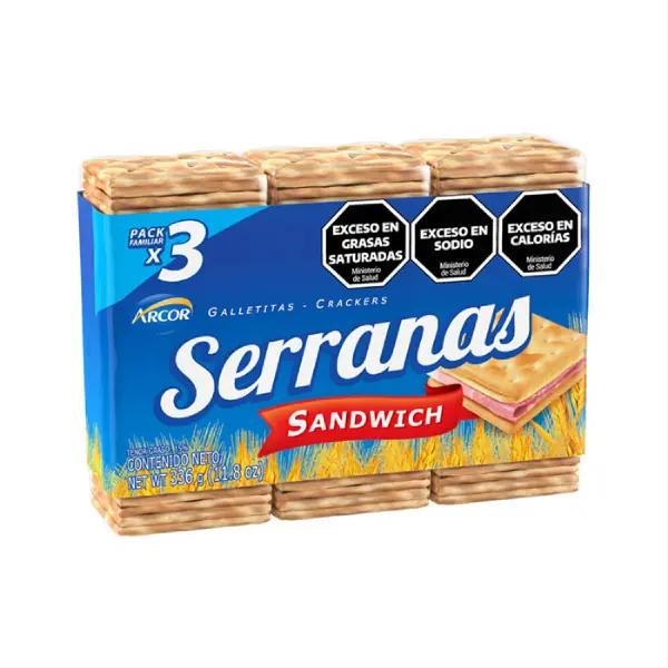GALLETITAS SERRANAS SANDWICH ARCOR x336grs