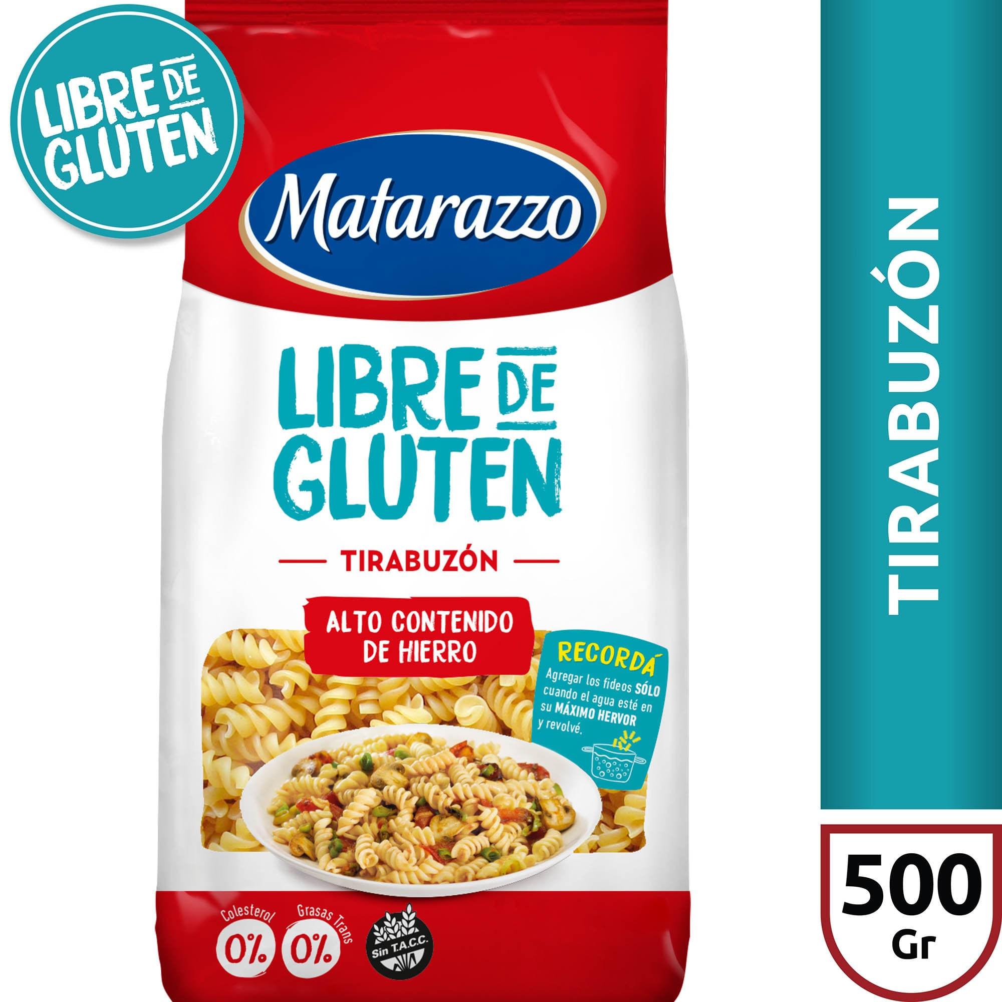 FIDEOS TIRABUZON LIBRE DE GLUTEN MATARAZZO x 500g