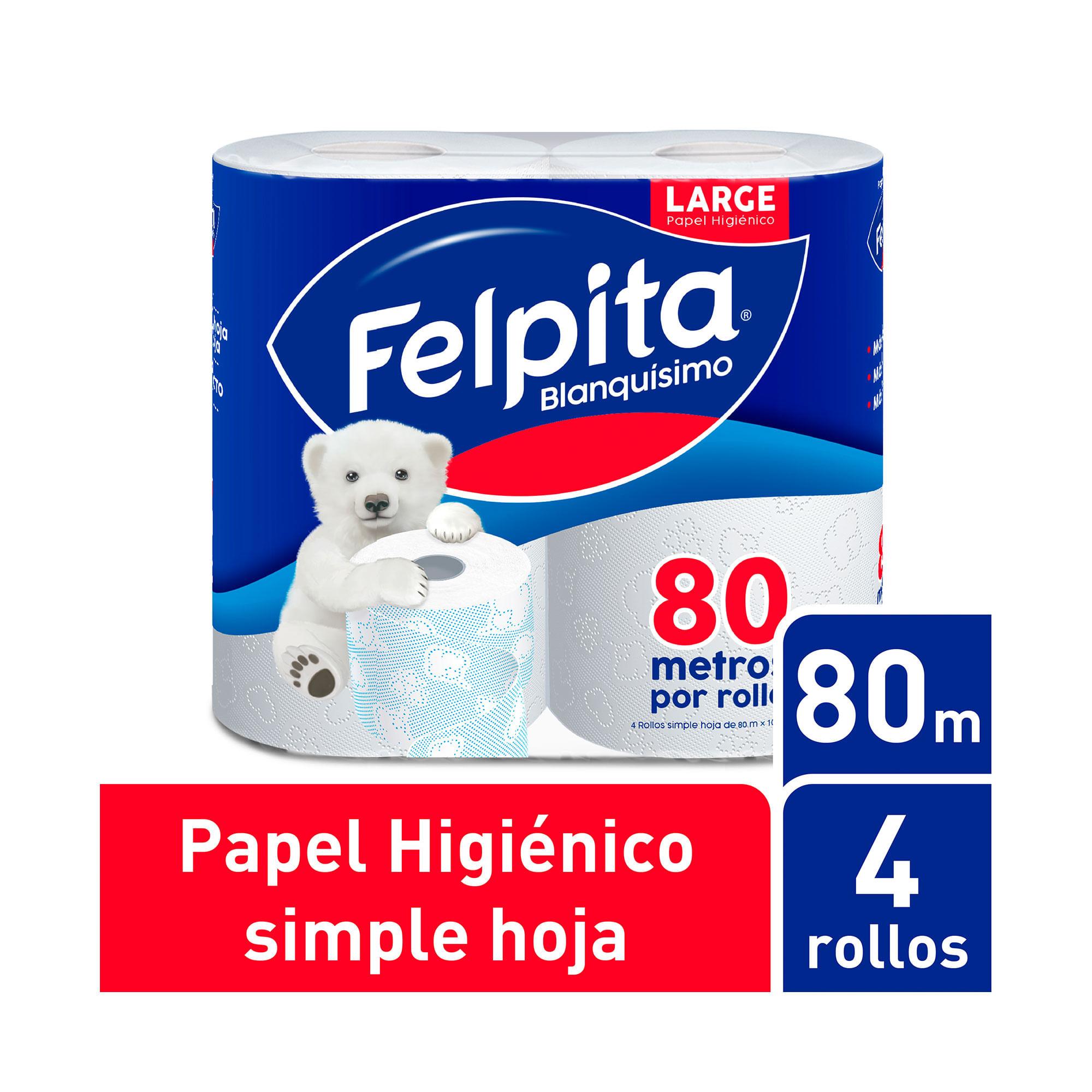 PAPEL HIGIENICO FELPITA 4 x 80 mt