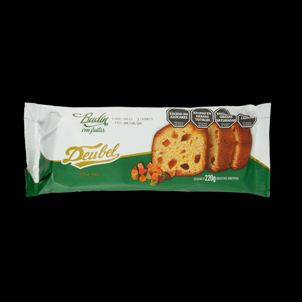 BUDIN C/FRUTAS DEUBEL x 250 g