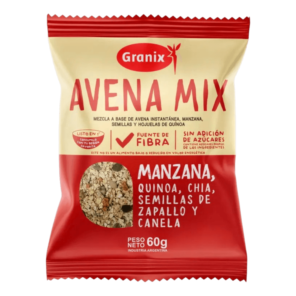 AVENA MIX MANZANA GRANIX X 60G