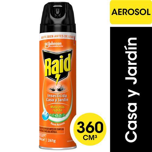 INSECTICIDA CASA Y JARDIN RAID x360cc