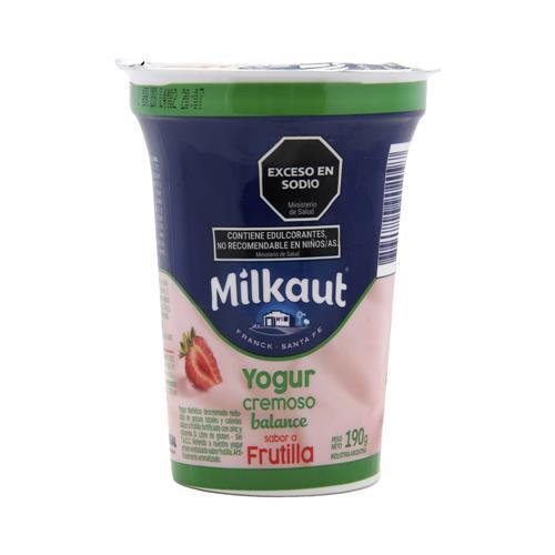 YOGUR CREMOSO LIGHT MILKAUT FRUTILLA x 190g