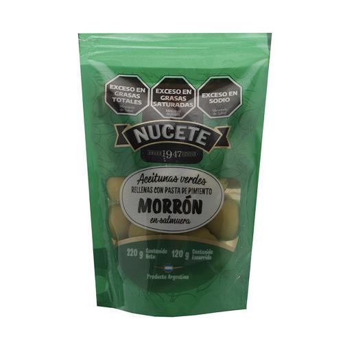 ACEITUNA VERDE RELLENA MORRON NUCETE X120GRS